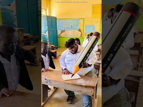 A fat student and a thick pencil.