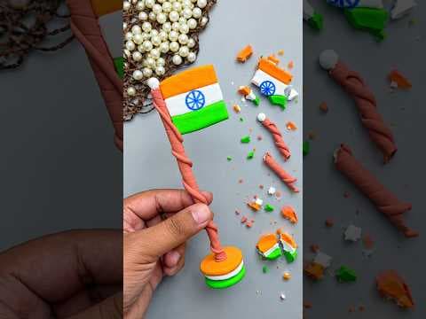 Clay flag craft ideas for kids/ flag destroy reverse #craft #clay #claycraft #flag #kids #shorts #yt