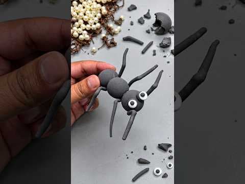 Clay ant craft ideas for kids destroy  reverse video#clayart #youtubeshorts #viral #kids #art #diy